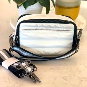 Think Royln Star Bag in white patent